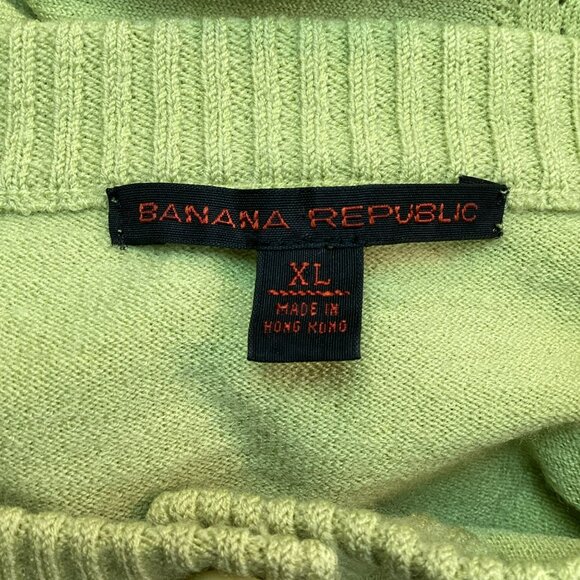 Banana Republic Womens XL Merino Wool Blend Cardigan Sweater Green - Picture 9 of 12